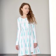 ZEZUZULLA Kleid Woman Turquoise Grain Lo'w Dress 
