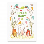 noull - Postkarte Tiere "Hello Baby" 